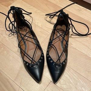 Zara black flats Isabel Marant inspired